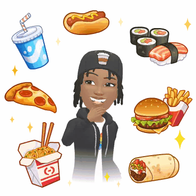 Young adult Ree considering an animated collection of fast food