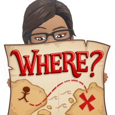 Ree studying a paper map beneath the word Where