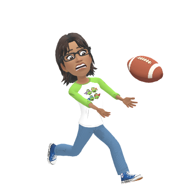 Ree celebrating with a football