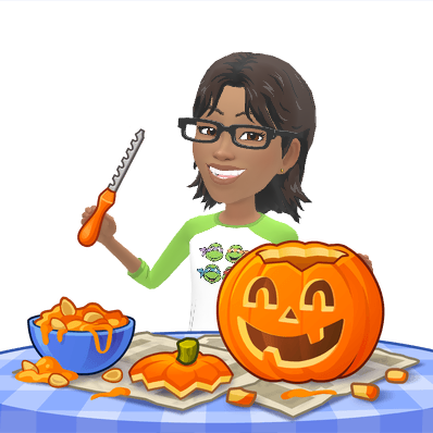 Ree presenting playful Halloween food