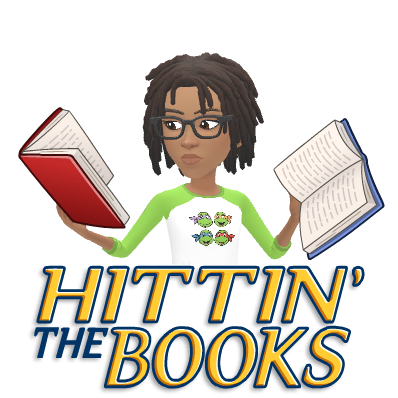 Ree studying among stacks of books