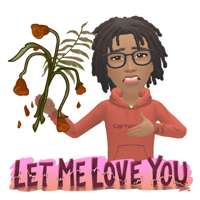 Ree reaching out beneath the words Let Me Love You