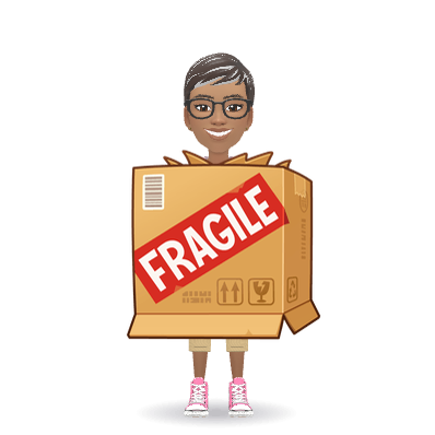 A delicate-looking Ree beside the word Fragile