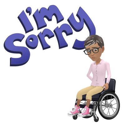 An apologetic Ree beneath the words I'm Sorry