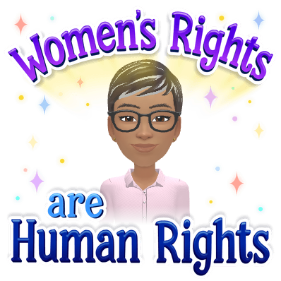 Ree beneath the words Women's Rights Are Human Rights