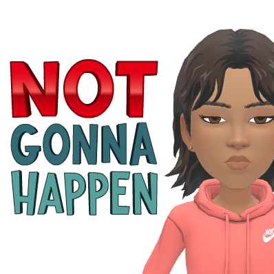 Young Ree beside the words Not Gonna Happen