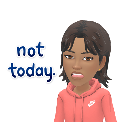 Young Ree looking determined beside the words Not Today