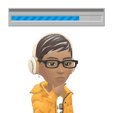 Bridge avatar thinking while a translation progress bar moves